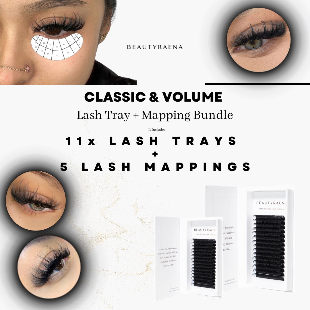 BeautyRaena CLASSIC & VOLUME  Lash Tray Bundle + Lash Mappings
