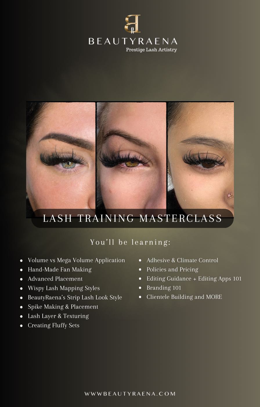 BeautyRaena’s Advanced Eyelash Extension Training - Online Edition